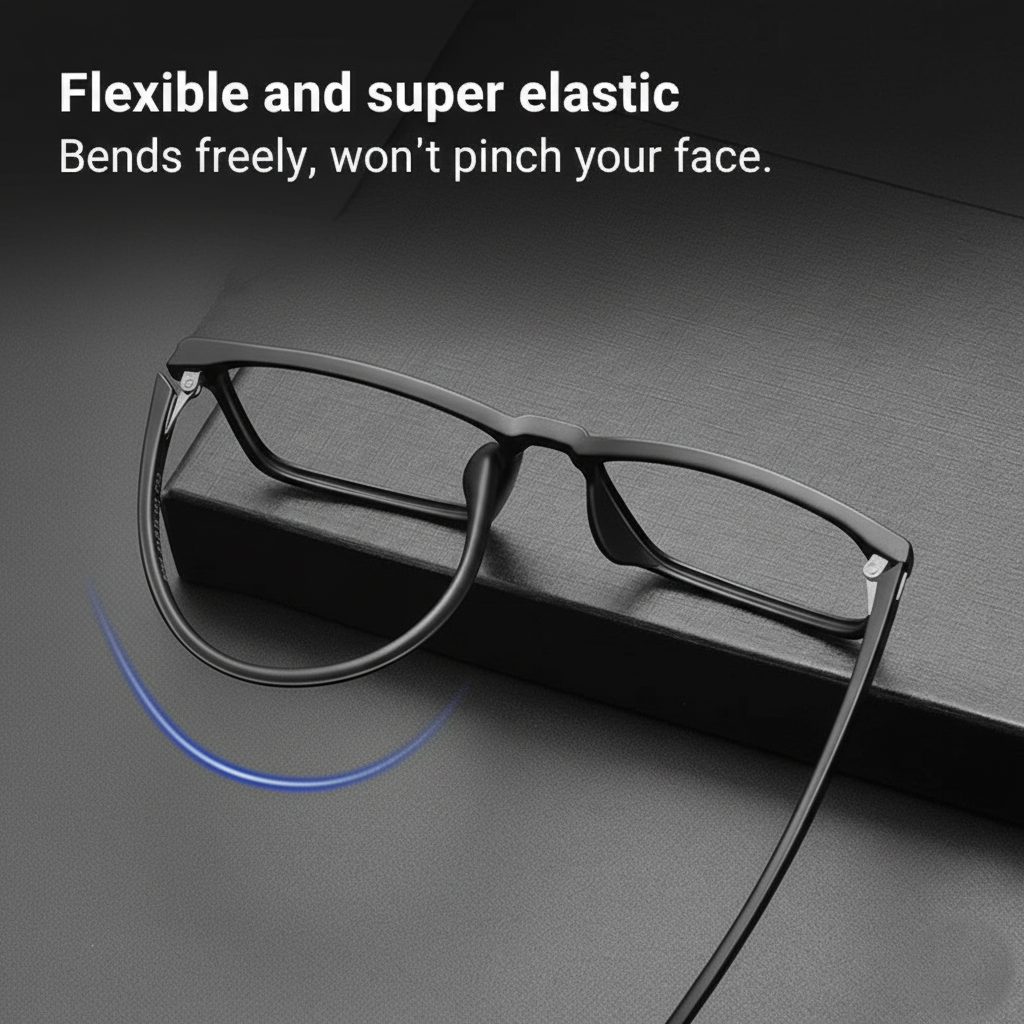 Kiro Flex TR90 Computer Glasses Blue Light Blocking for Men & Women | Stylish Anti-Glare Gaming Eyewear, Non-Prescription Fashion Frames