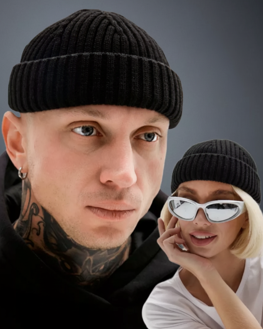 Classic Ribbed Knit Docker Beanie (Unisex)