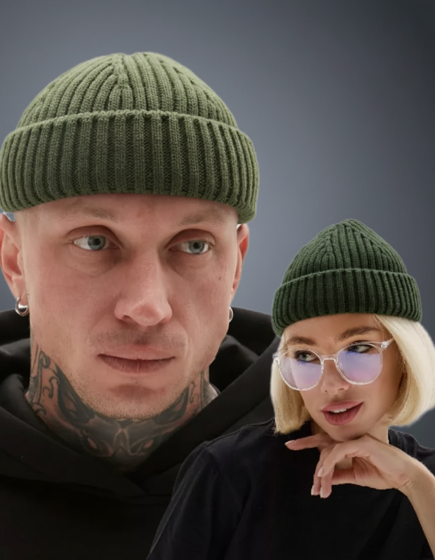 Classic Ribbed Knit Docker Beanie (Unisex)