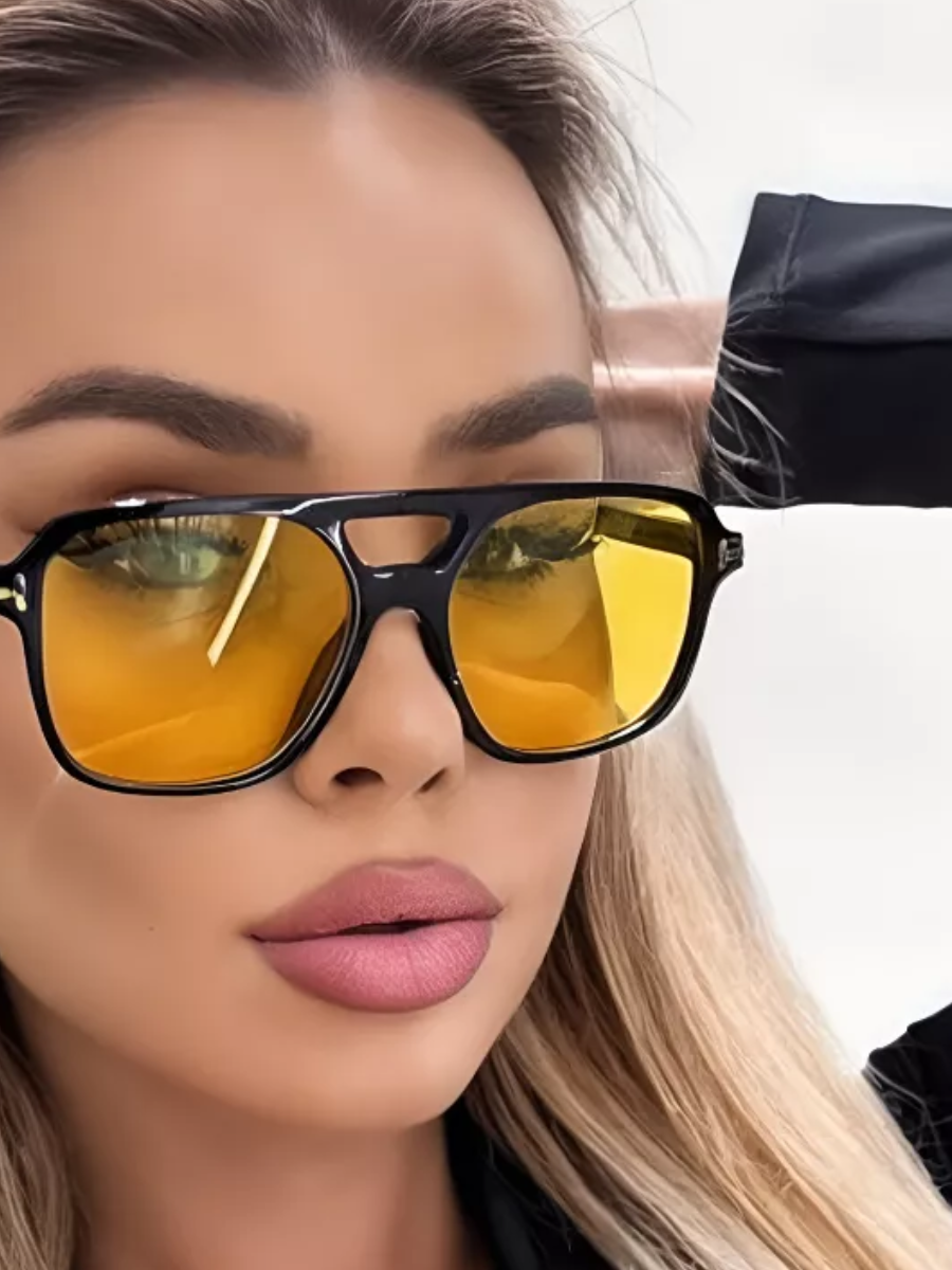 Rio Vault Retro Quadrilateral Sunglasses: Stylish, UV-Resistant Sun Visors for Travel & Parties - Marie Kiro