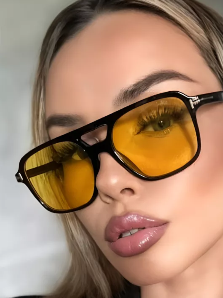 Rio Vault Retro Quadrilateral Sunglasses: Stylish, UV-Resistant Sun Visors for Travel & Parties - Marie Kiro