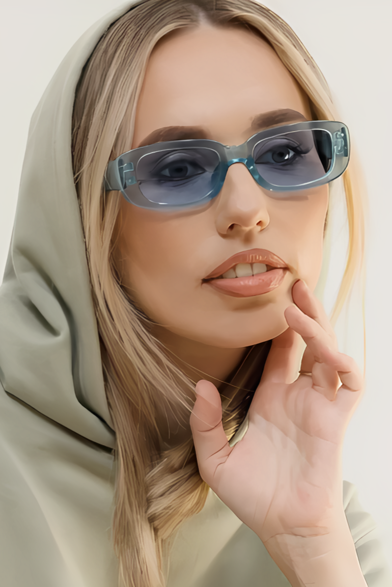 Kiro Y2K Rectangular Sunglasses 90s Retro Style | Fashion Glasses for Men & Women UV400