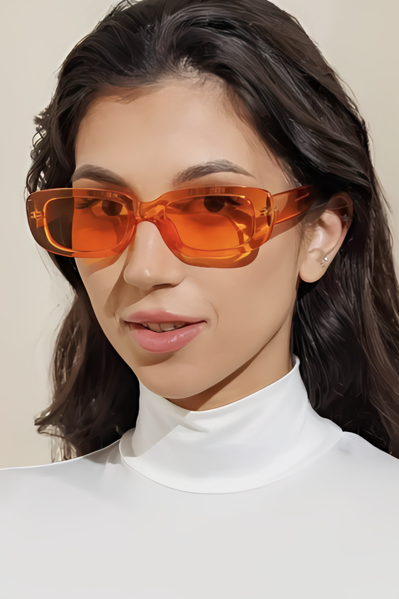 Kiro Y2K Rectangular Sunglasses 90s Retro Style | Fashion Glasses for Men & Women UV400
