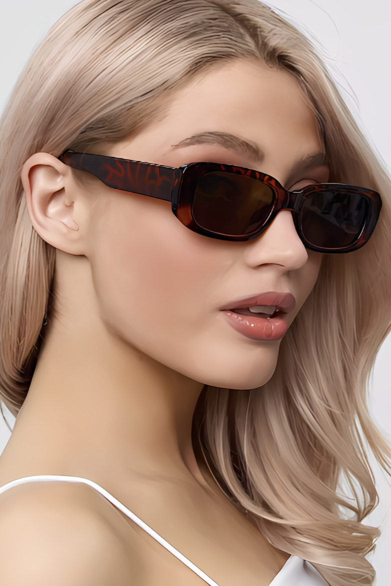 Kiro Y2K Rectangular Sunglasses 90s Retro Style | Fashion Glasses for Men & Women UV400