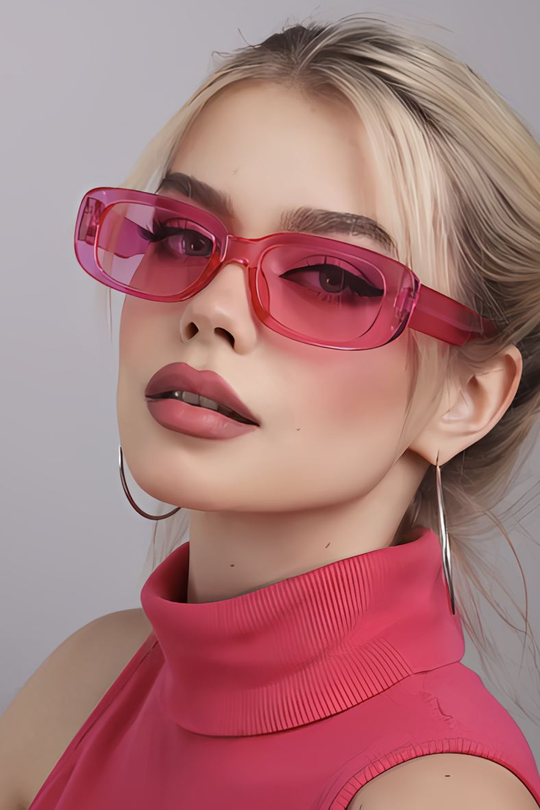 Kiro Y2K Rectangular Sunglasses 90s Retro Style | Fashion Glasses for Men & Women UV400