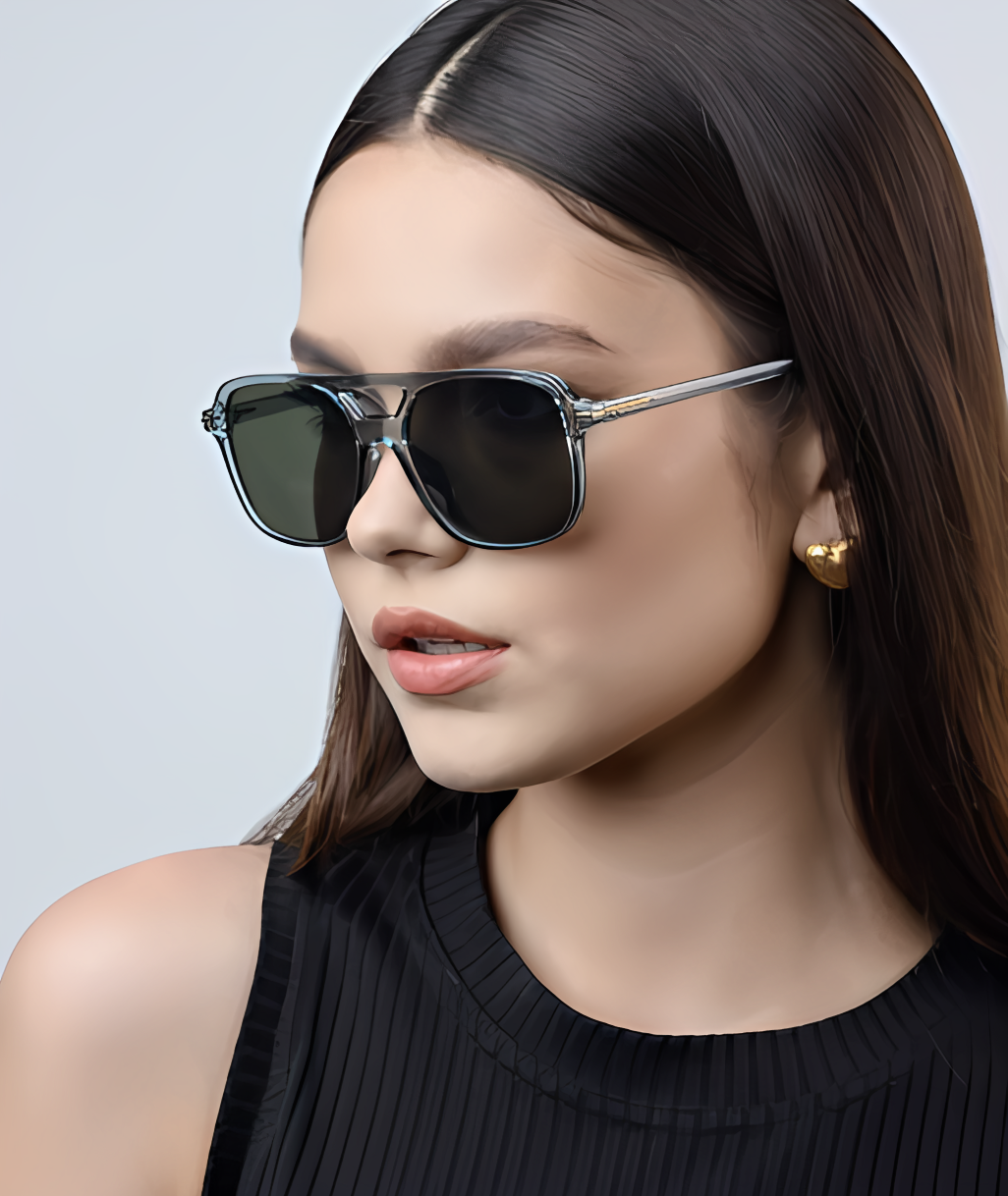 Kiro Retro Aviator Sunglasses | 90s Style Fashion Glasses for Men & Women