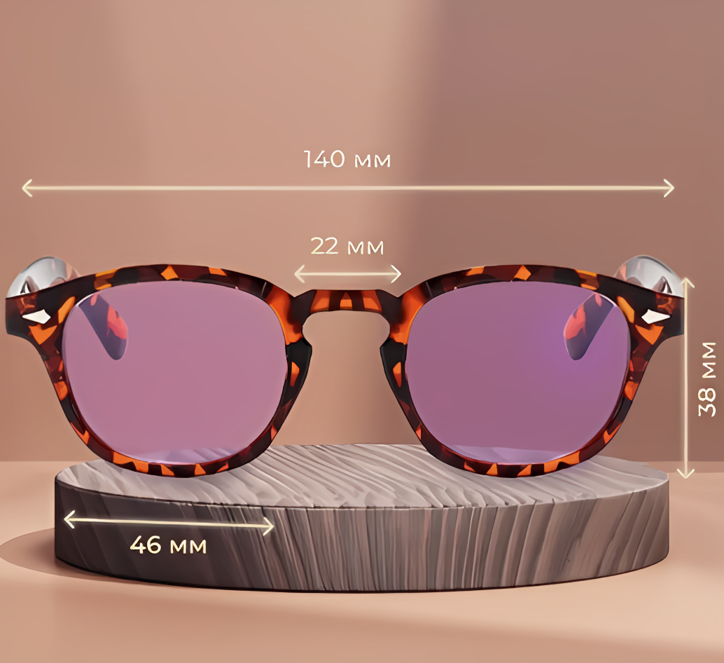 Kiro Classy Retro Unisex Sunglasses - Johnny Depp Style with Tortoiseshell Frame & Purple Lenses, UV400 Protection
