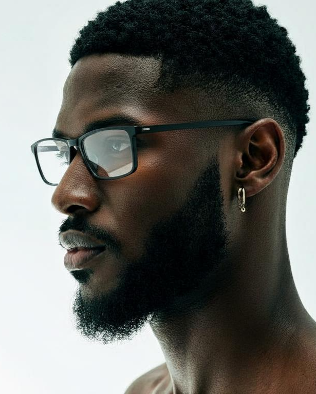 Man wearing glasses with a neutral background