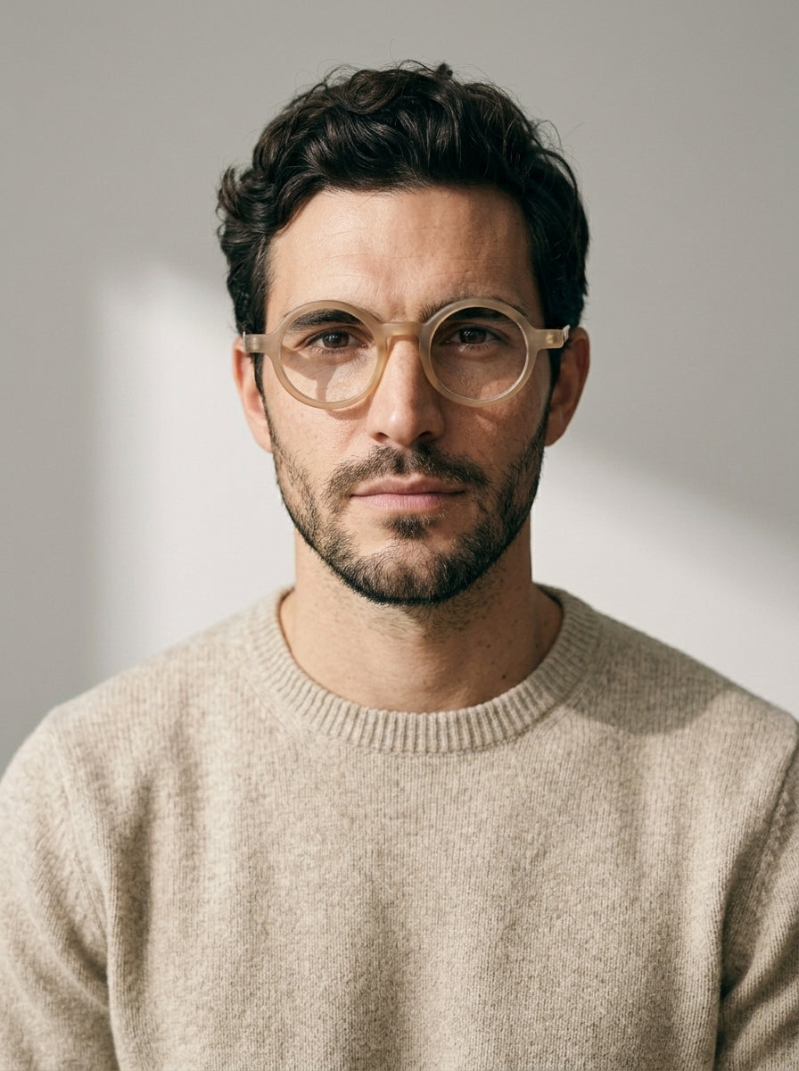The Index Sienna | Blue Light Optical Frames | TR90 Round Brown Eyeglasses