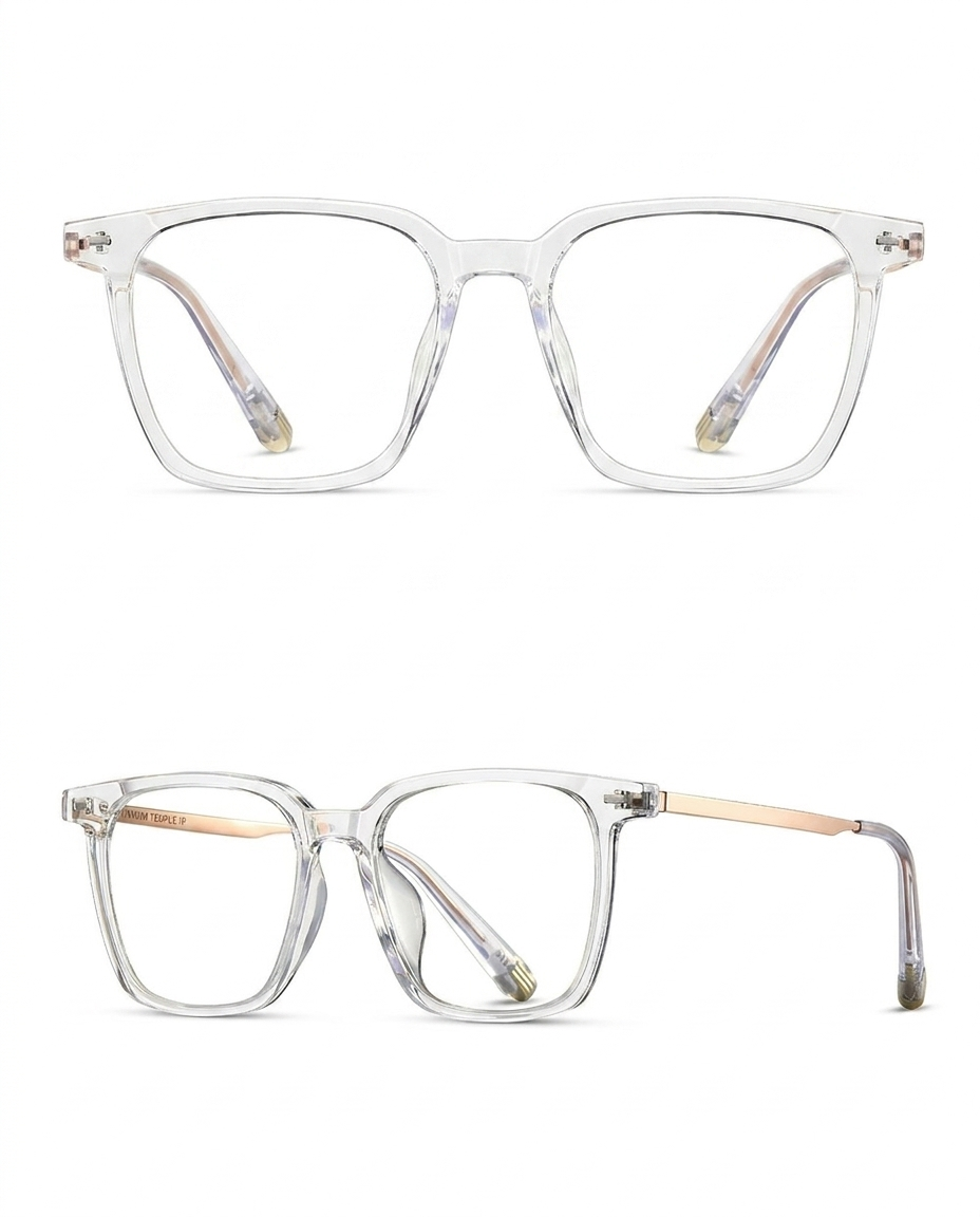The Intellectual Don: Titanium Geometric Nerd-Style Eyeglasses