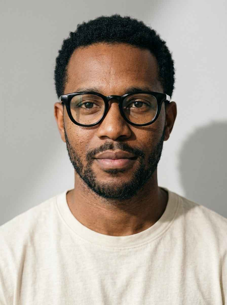 The Archivist Black | Blue Light Optical Frames | TR90 Retro Square Eyeglasses
