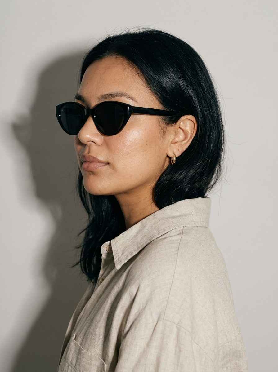 The Alibi | Polarized Black | Cat-Eye Sunglasses | UV400 TAC Polarized Lenses