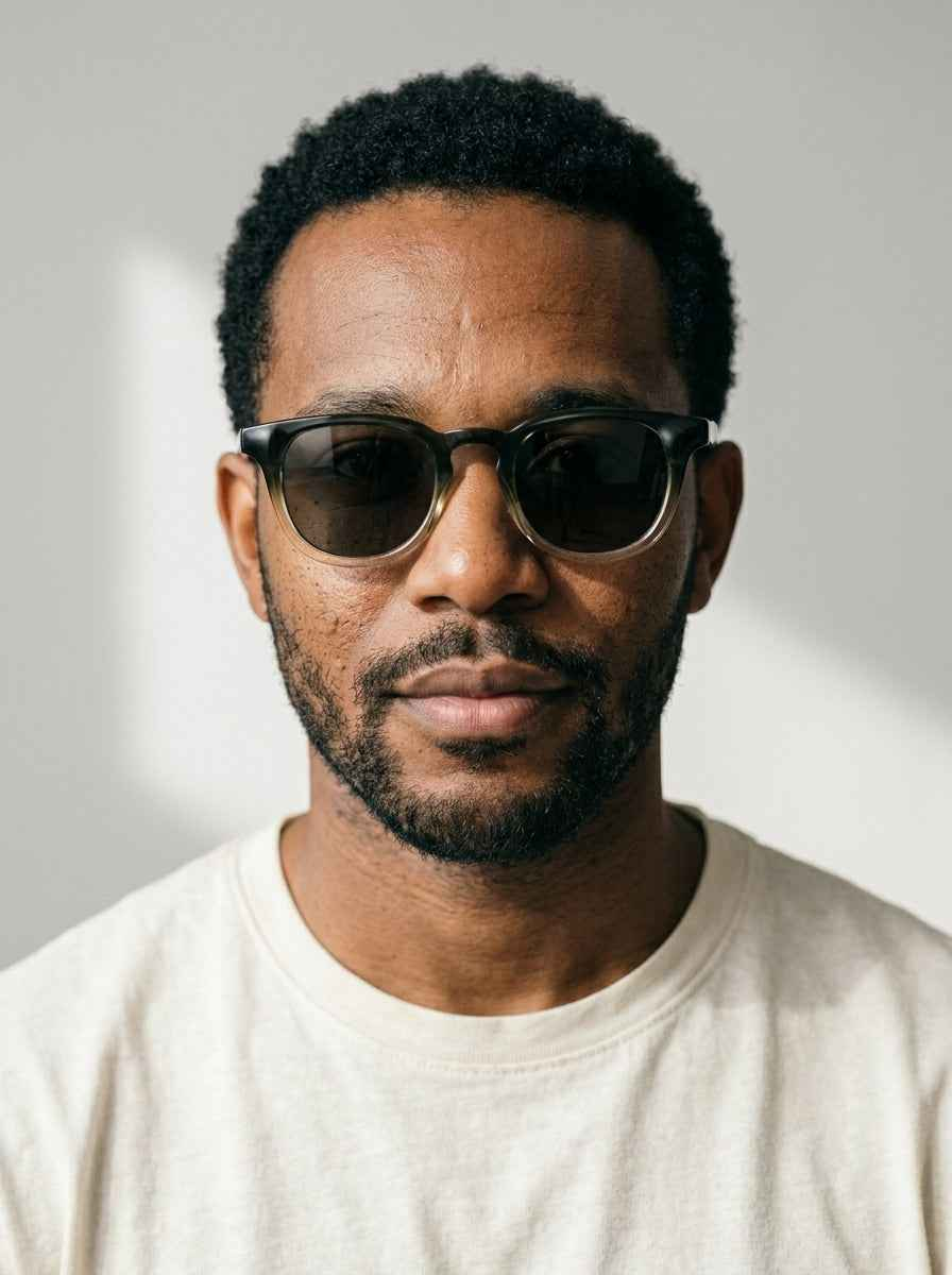 The Archivist Polarized Verde | Retro Square Sunglasses | UV400 TAC Polarized Gradient Green