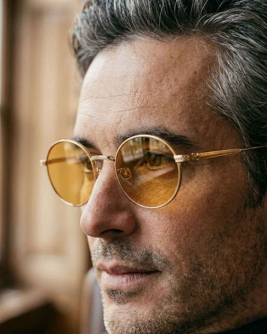 The Archivist  - Round Pure Titanium Sunglasses