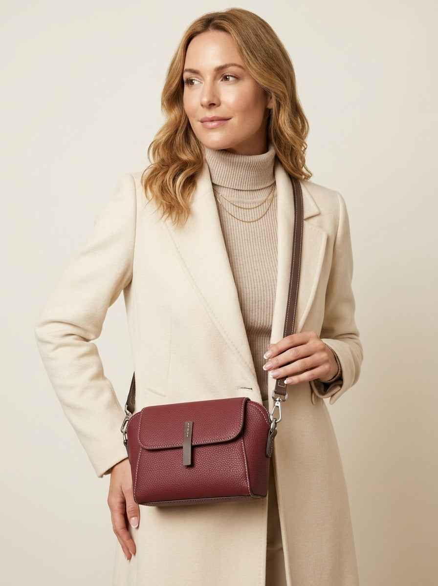 The Dispatch -  Red Cross Body Bag Small Shoulder Purse