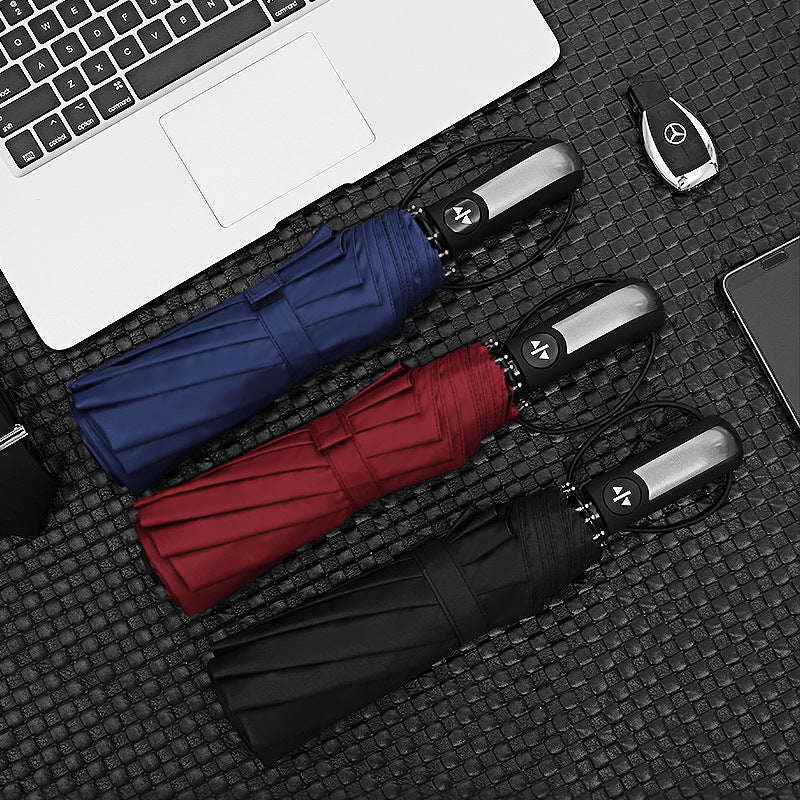 The Keep - Black | 10-Rib Automatic Compact Travel Umbrella