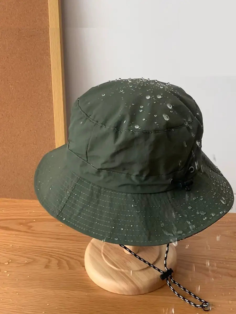 The Foldaway - Packable Wide Brim Waterproof Quick Dry Sun Hat, Army Green