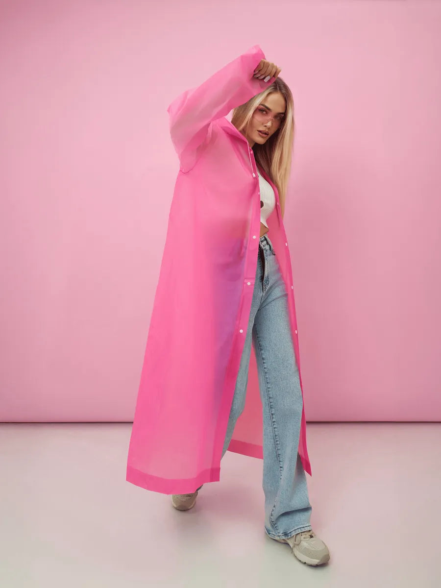The Backup Plan - EVA Hooded Rain Coat, Pink