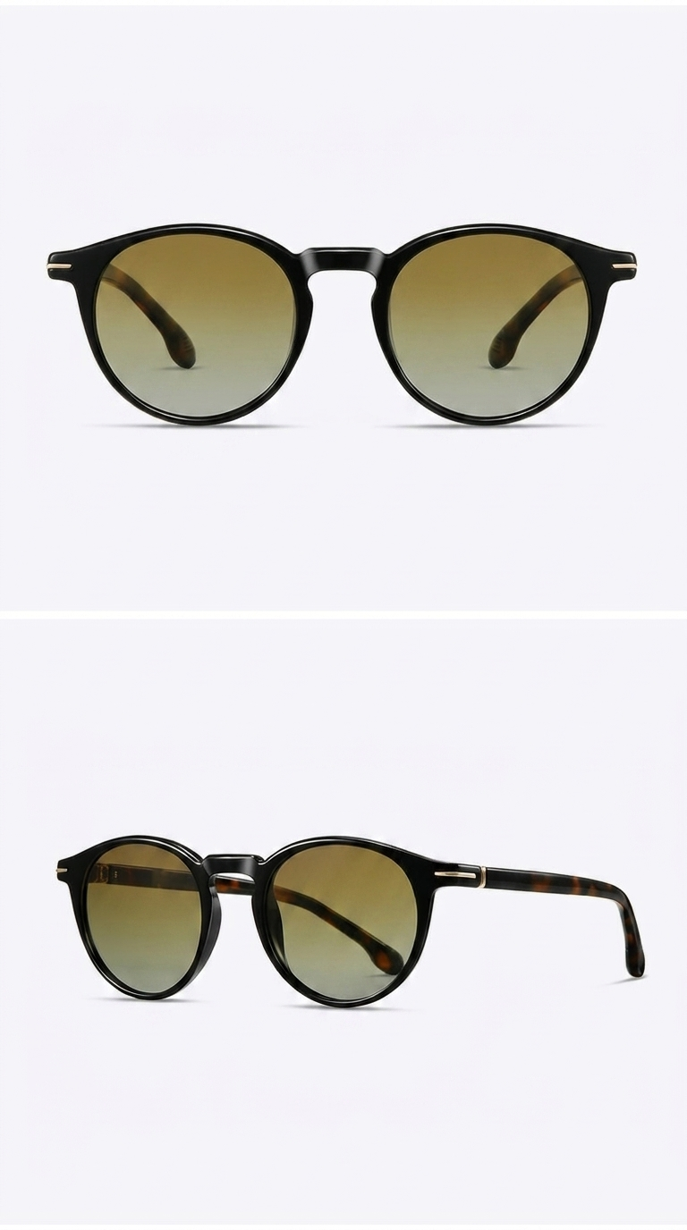 Marie Kiro Heritage Circle: TAC Polarized Retro Round Sunglasses – TR90 Architecture