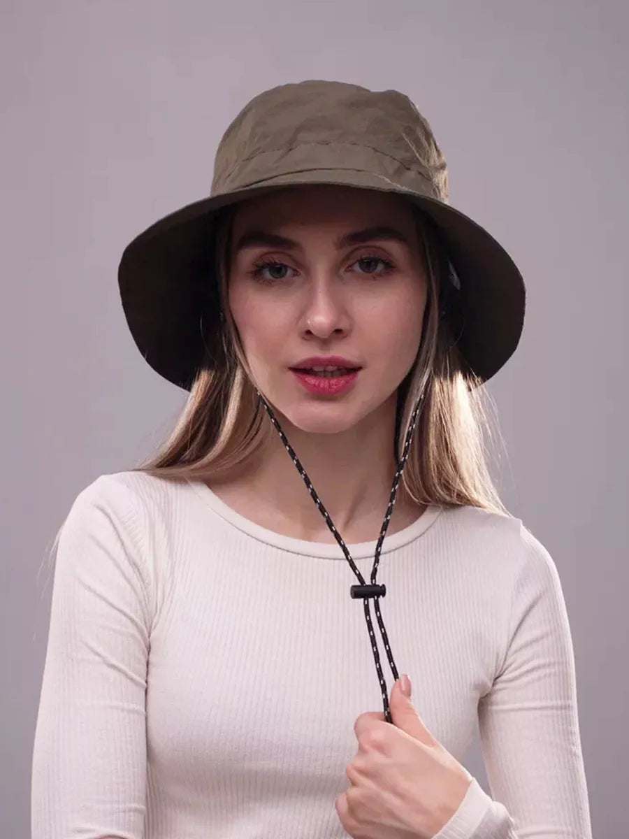 The Foldaway - Packable Wide Brim Waterproof Quick Dry Sun Hat, Army Green