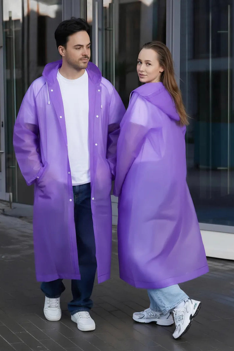 The Backup Plan - EVA Hooded Rain Coat, Purple