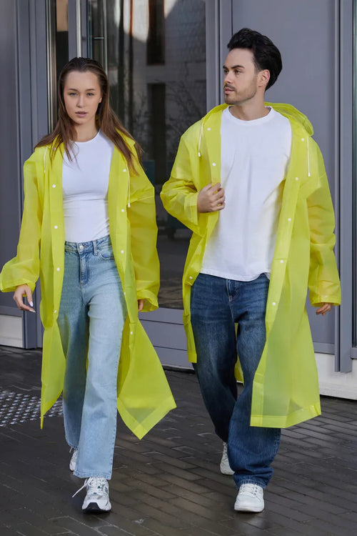 The Backup Plan - EVA Hooded Rain Coat, Yellow