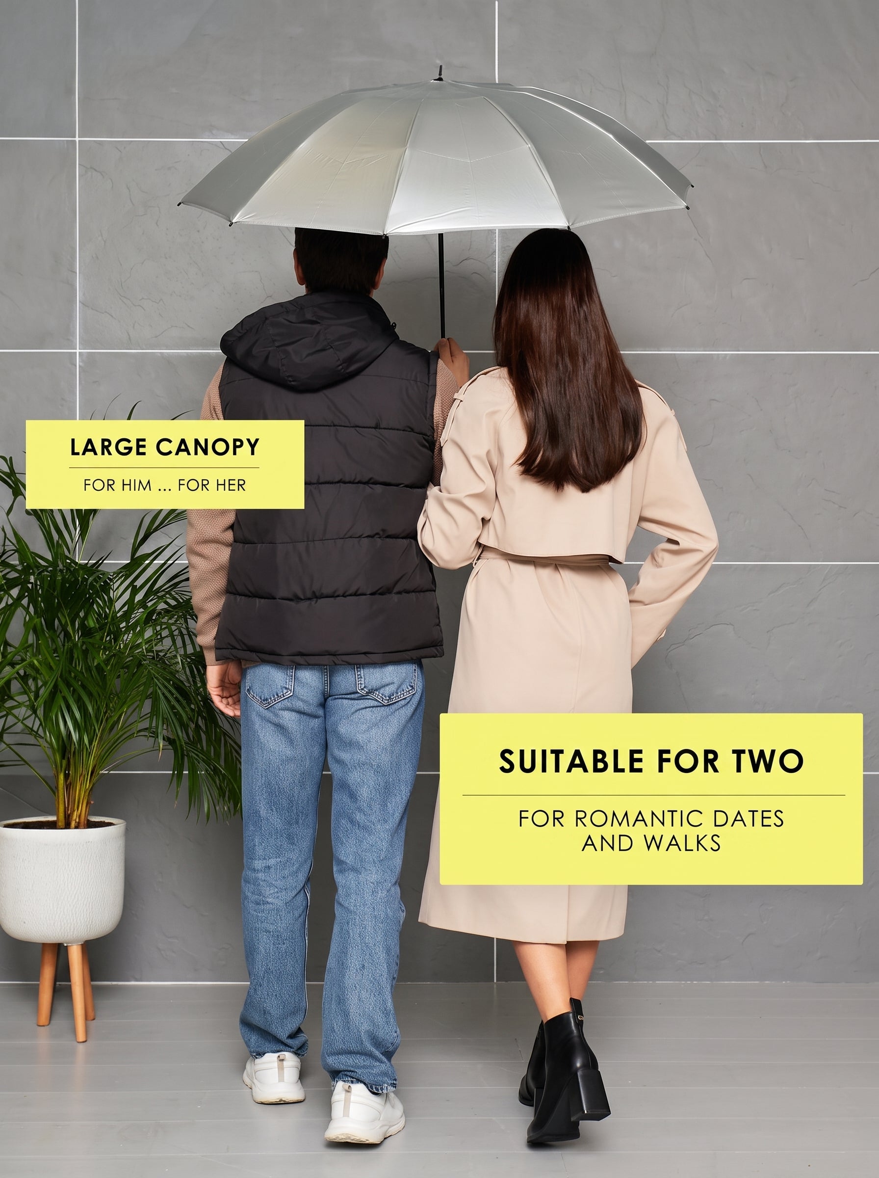Marie Kiro Canopy Compact UV Umbrella UPF 50+, Solar Yellow