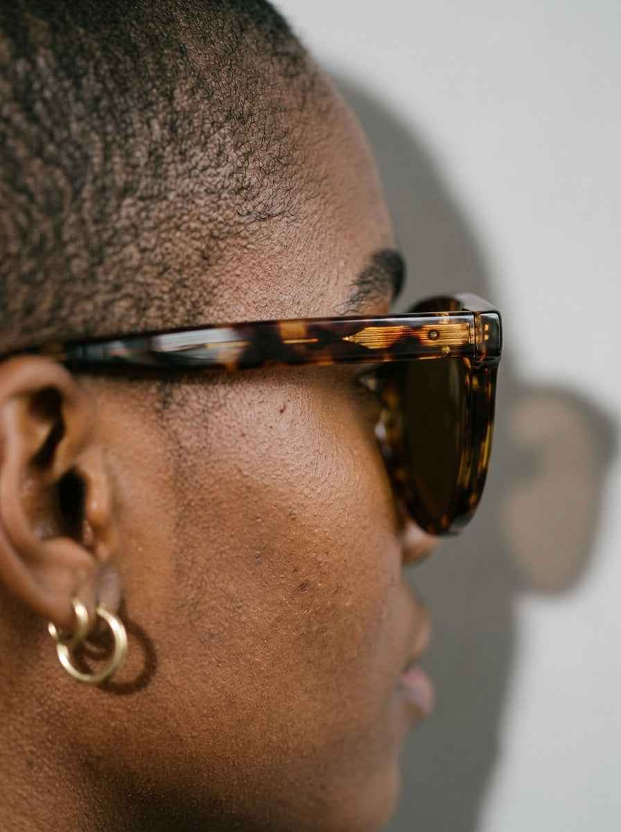 The Archivist Polarized Havana | Retro Square Sunglasses | UV400 TAC Polarized Brown Lenses