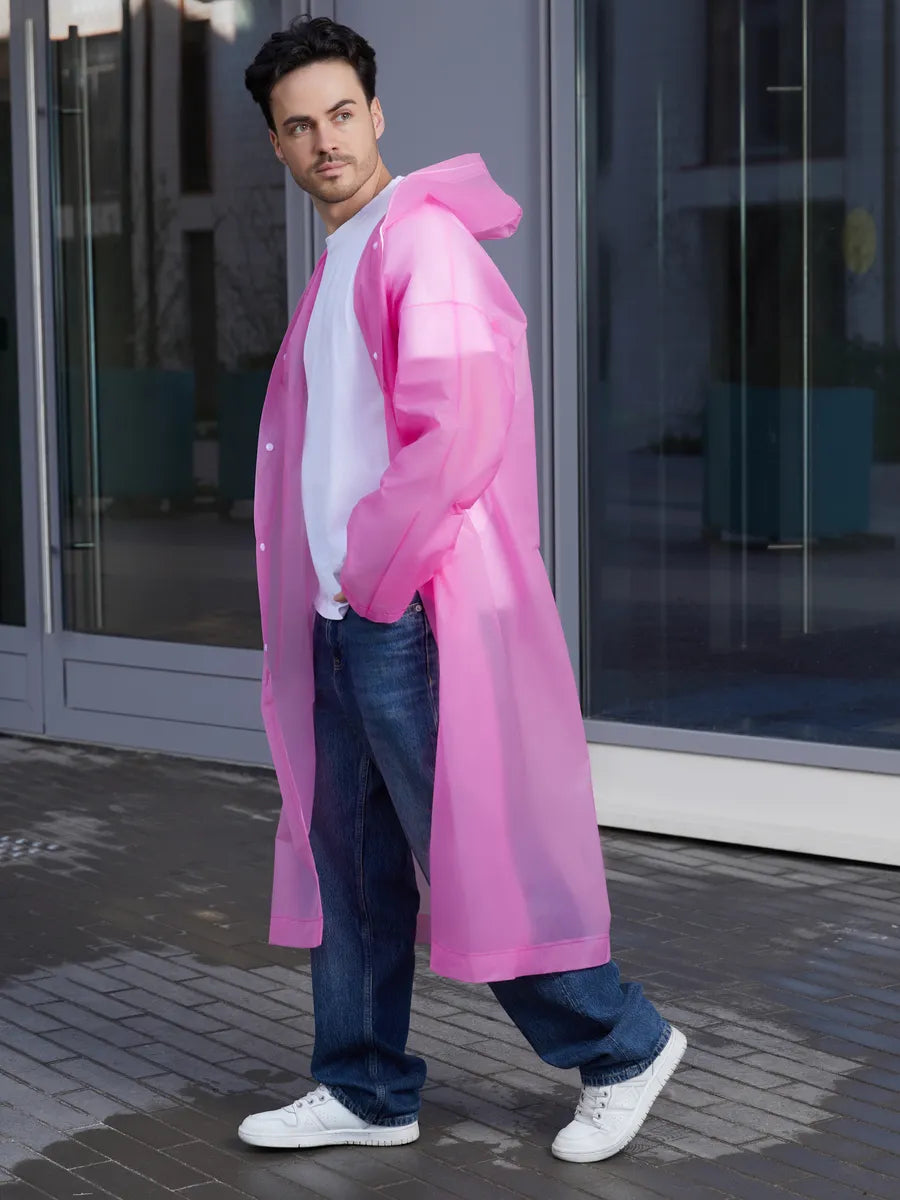 The Backup Plan - EVA Hooded Rain Coat, Pink
