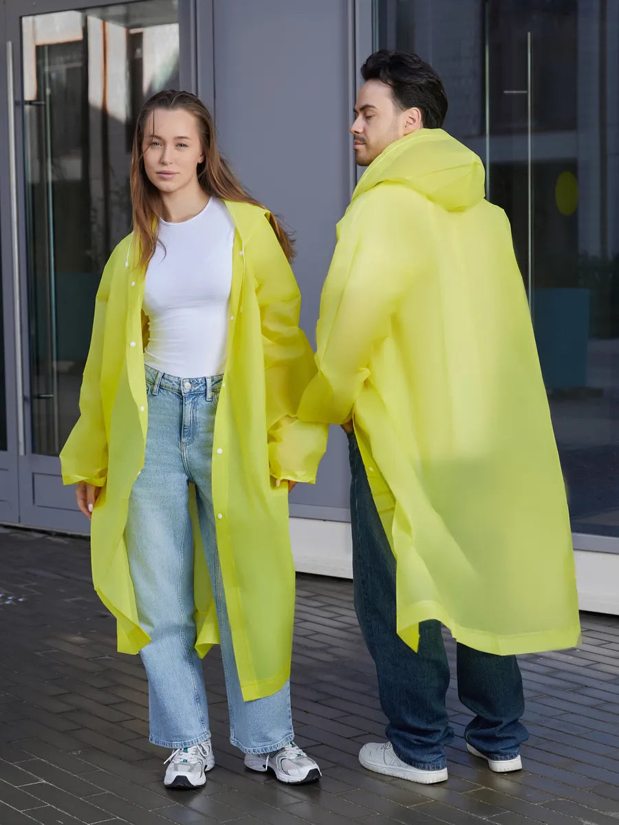 The Backup Plan - EVA Hooded Rain Coat, Yellow