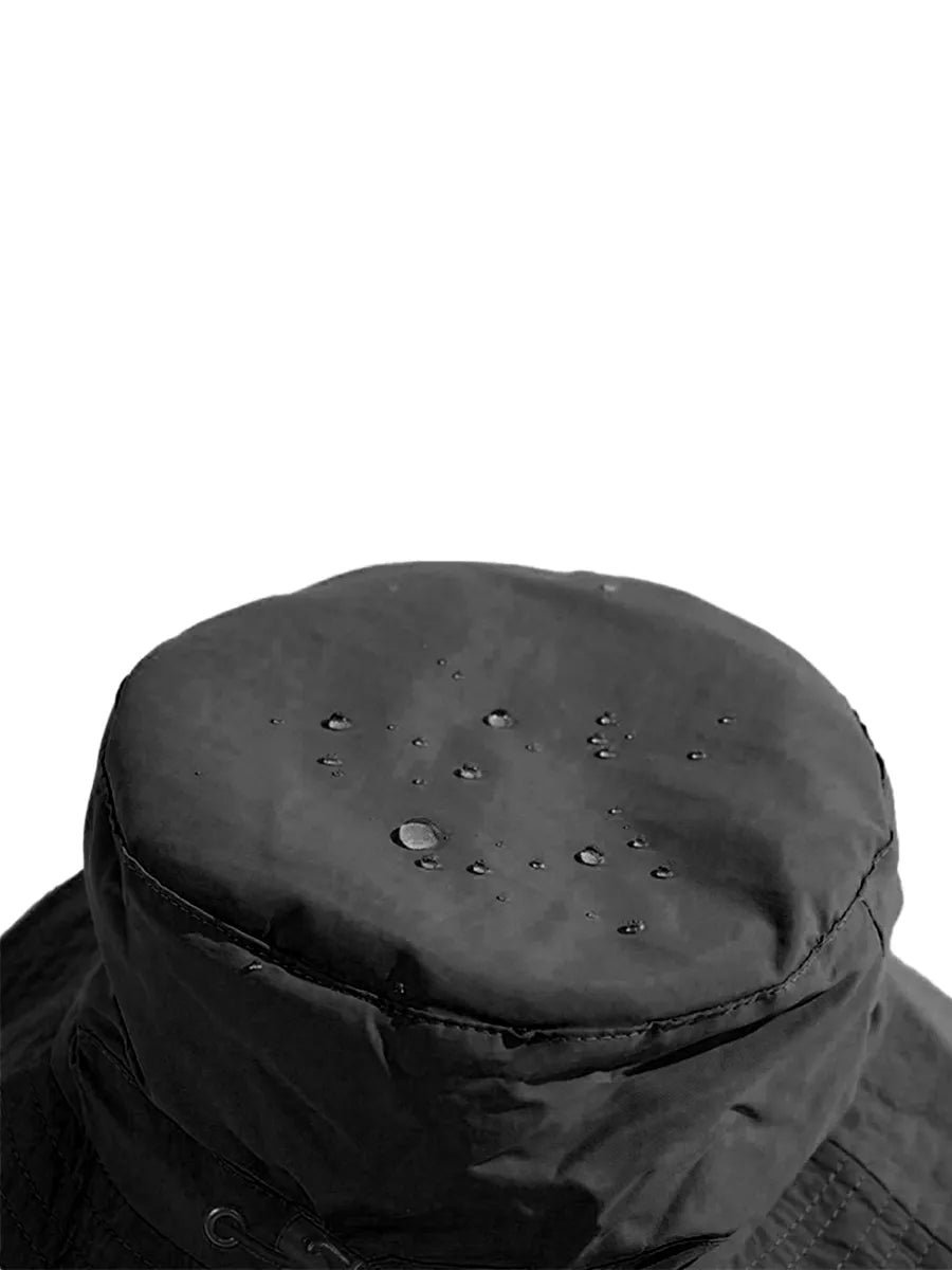 The Foldaway - Packable Wide Brim Waterproof Quick Dry Sun Hat, Black