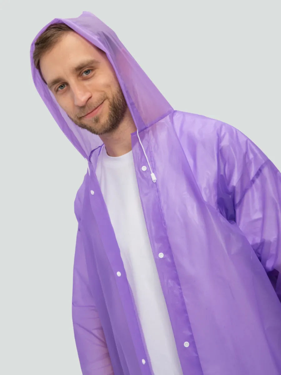 The Backup Plan - EVA Hooded Rain Coat, Purple