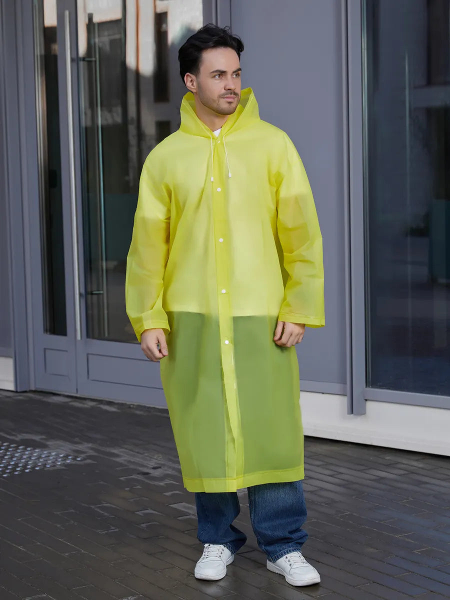 The Backup Plan - EVA Hooded Rain Coat, Yellow