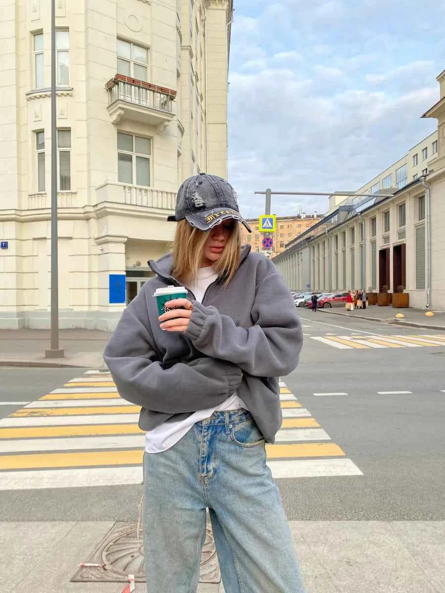 Marie Kiro Freedom Distressed Denim Baseball Cap - Vintage Embroidery Dad Hat - Adjustable Unisex Cotton Cap