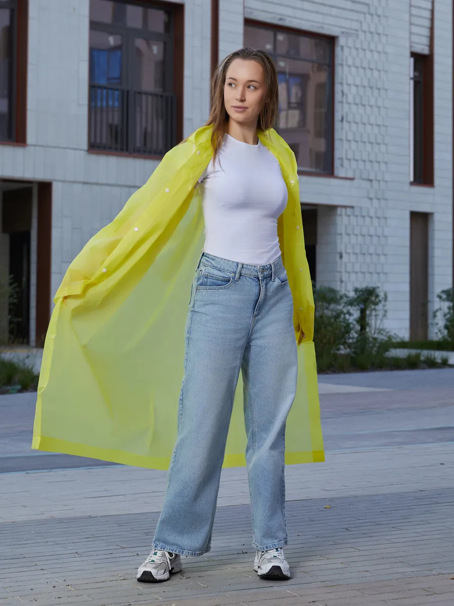 The Backup Plan - EVA Hooded Rain Coat, Yellow