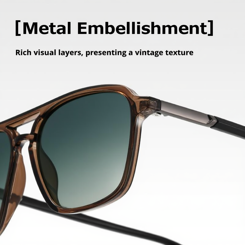 Marie Kiro Unisex Polarized Pilot Sunglasses, Double-Bridge UV400 TAC Lens