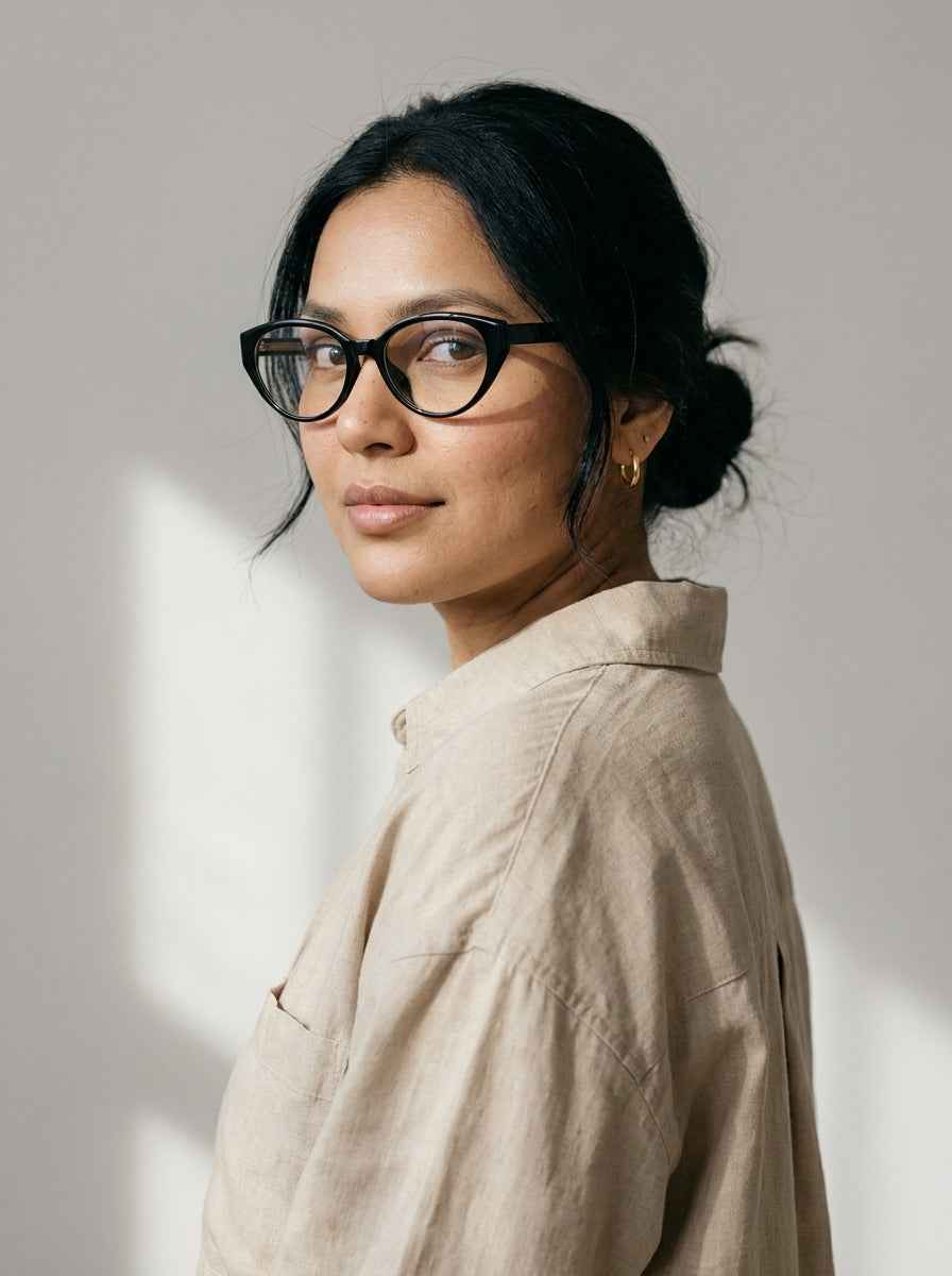 The Alibi | Black, Blue Light Optical Frames | Cat-Eye Glasses | TR90 Frame