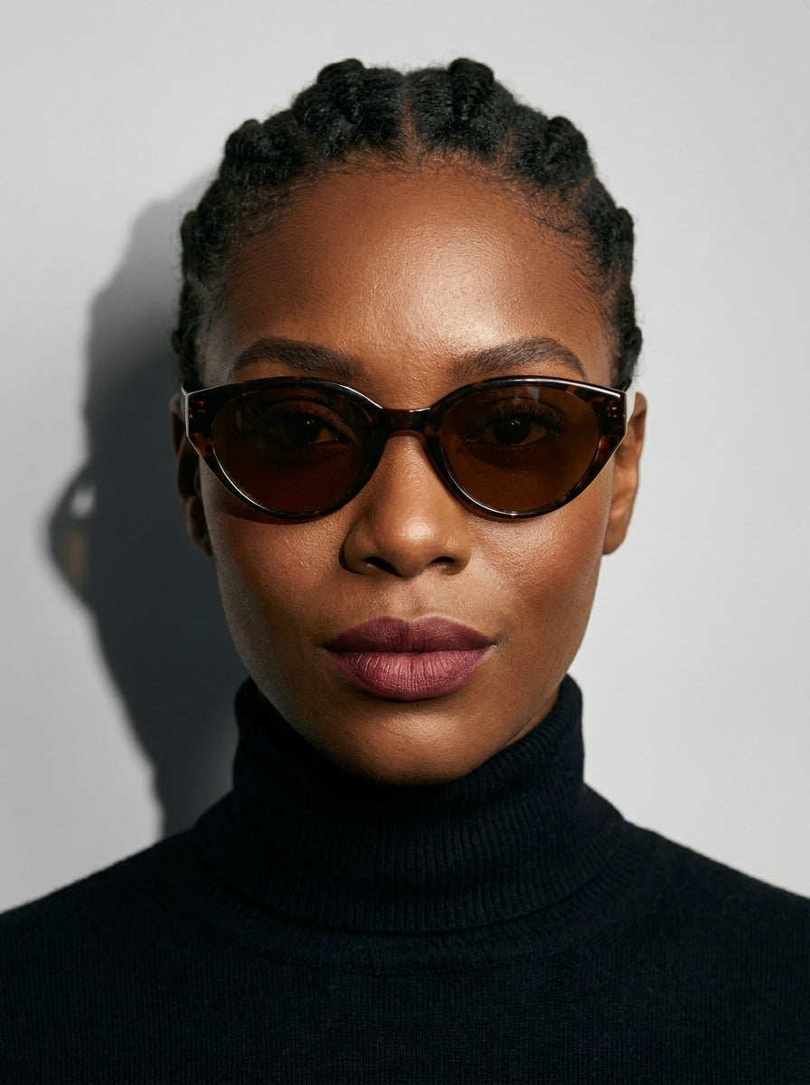 Alibi Polarized Amber | Cat-Eye Sunglasses | UV400 TAC Polarized Lenses
