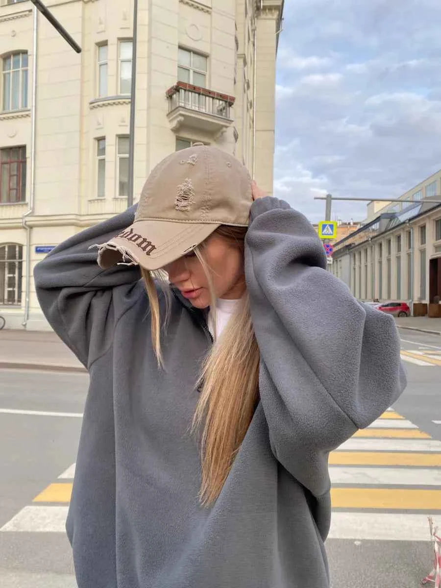 Marie Kiro Freedom Distressed Denim Baseball Cap - Vintage Embroidery Dad Hat - Adjustable Unisex Cotton Cap