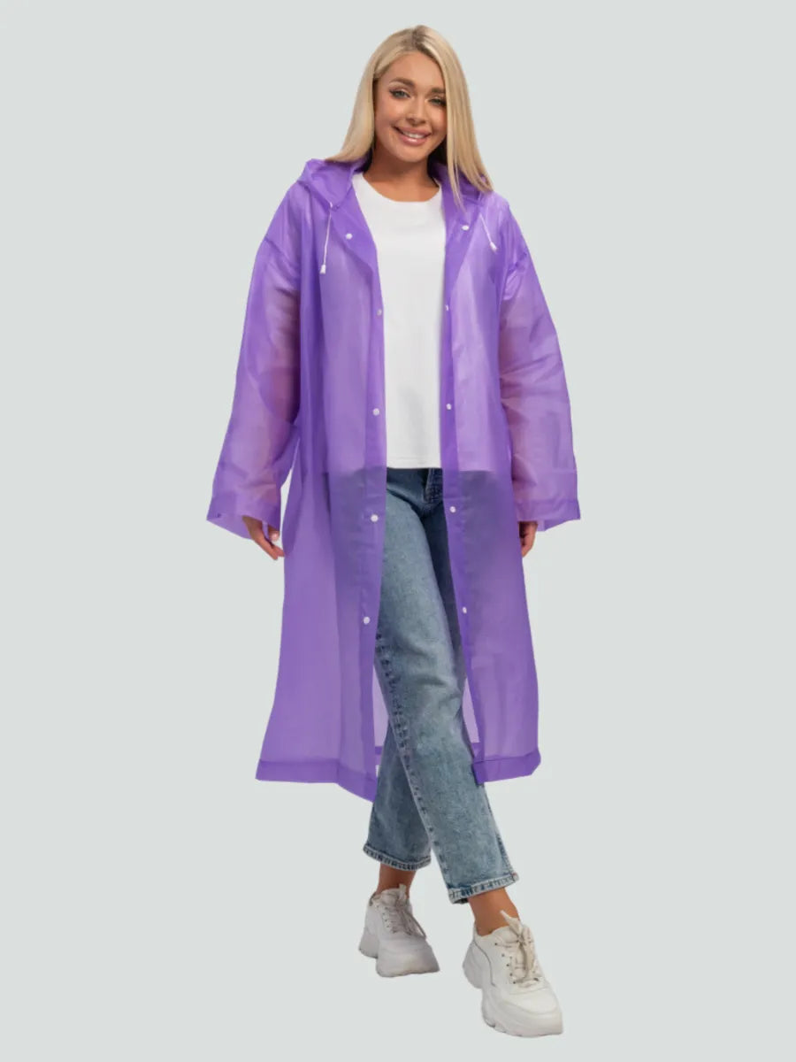 The Backup Plan - EVA Hooded Rain Coat, Purple