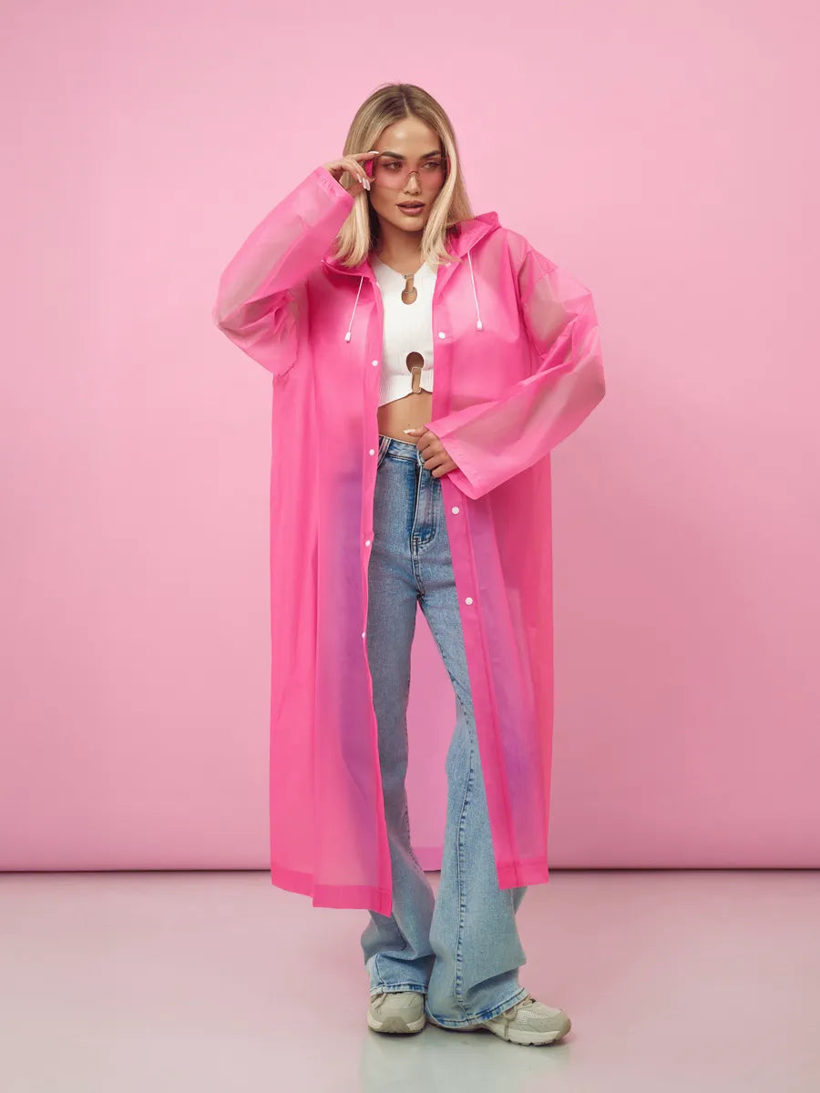 The Backup Plan - EVA Hooded Rain Coat, Pink