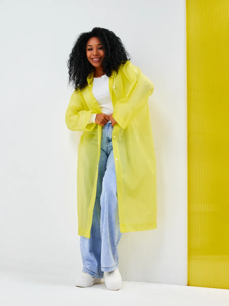 The Backup Plan - EVA Hooded Rain Coat, Yellow