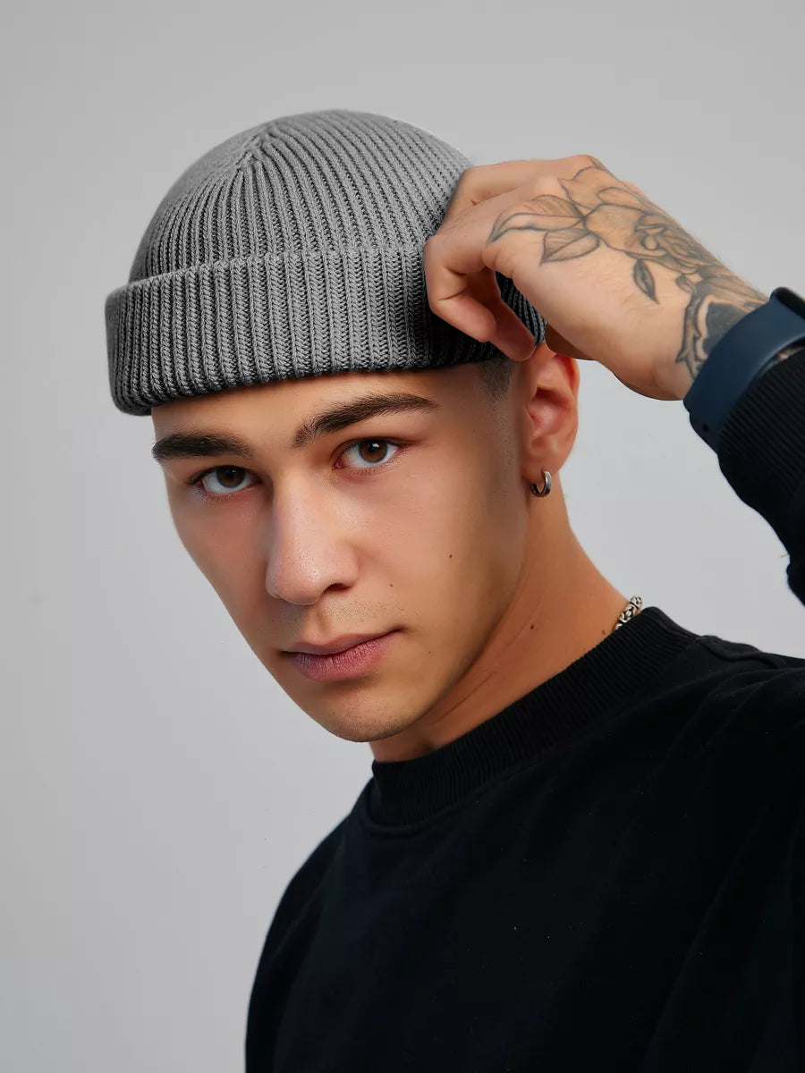 The Watch Cap - Wool Knit Beanie Cap, Gray