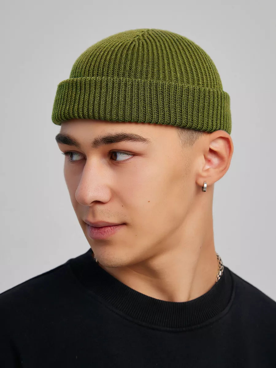 The Watch Cap - Wool Knit Beanie Cap, Army Green