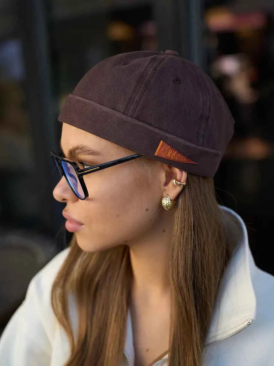 Marie Kiro Docker Vintage Cotton Landlord Hat - Adjustable Retro Dome Cap - Windproof Unisex British Style