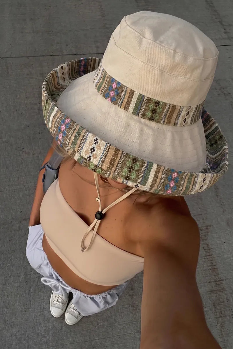 The Flip Side  - Tapestry, Reversible Wide Brim Bucket Hat