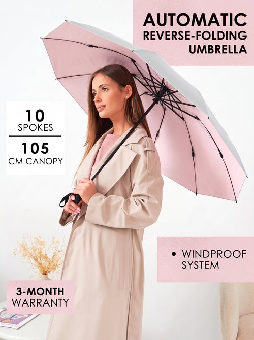 Marie Kiro Canopy Compact UV Umbrella UPF 50+, Blush Pink