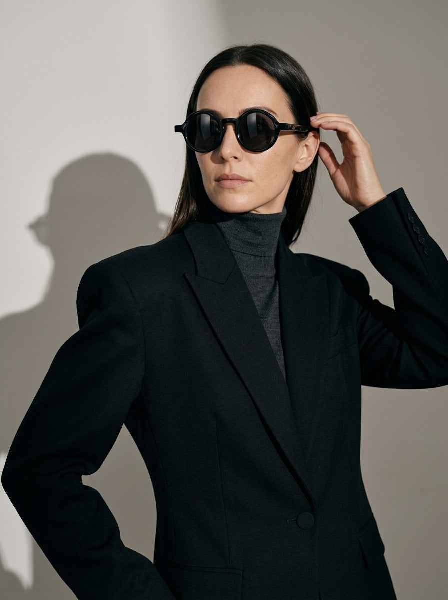 The Index Polarized Black | Round Sunglasses | UV400 TAC Polarized Lenses