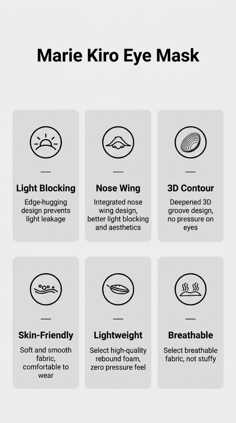 Marie Kiro: 3D Weightless Oracle - Sleep Mask, Lightweight Memory Foam Blackout Eye Mask
