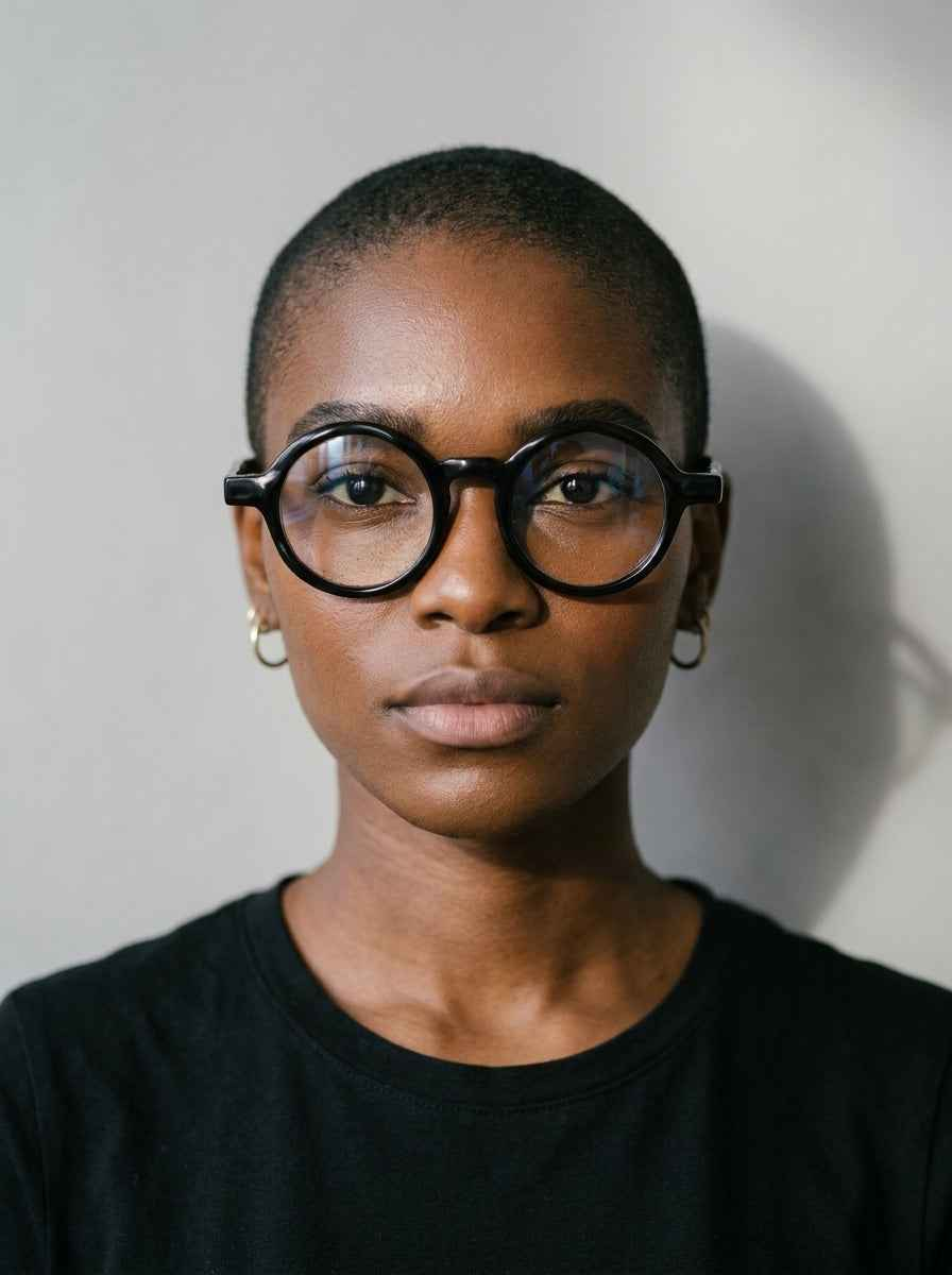 The Index Black | Blue Light Optical Frames | TR90 Round Eyeglasses